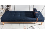 SalesFever® Relaxliege Blau Daybed aus Stoff Eiche Polstermöbel Gästebett 0n-10065-7651 Miniaturansicht - 6
