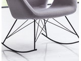 SalesFever® Schaukelstuhl hellgrau Sessel Schaukelsessel mit Armlehnen LOLA 0n-10067-7657 Miniaturansicht - 5