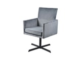 SalesFever® Esszimmerstuhl silbergrau mit Armlehnen Stoff Esszimmer Sessel GOLIA 13630 Miniaturansicht - 2