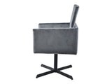 SalesFever® Esszimmerstuhl silbergrau mit Armlehnen Stoff Esszimmer Sessel GOLIA 13630 Miniaturansicht - 5