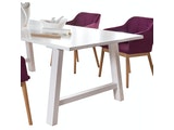 SalesFever® Essgruppe violett weiß Esstisch 200 cm Holz 4 Armlehnstühle 13824 Miniaturansicht - 5