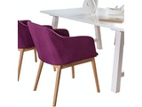 SalesFever® Essgruppe violett weiß Esstisch 200 cm Holz 4 Armlehnstühle 13824 Miniaturansicht - 6