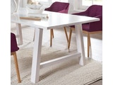 SalesFever® Essgruppe violett weiß Esstisch 200 cm Holz 4 Armlehnstühle 13824 Miniaturansicht - 3