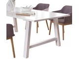 SalesFever® Essgruppe hellgrau weiß Esstisch 200 cm Holz 4 Armlehnstühle 13810 Miniaturansicht - 5
