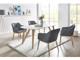 SalesFever® Tischgruppe anthrazit 140 x 90 cm Aino 5tlg. Tisch & 4 Stühle 13817 Miniaturansicht - 3