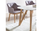 SalesFever® Tischgruppe hellgrau 140 x 90 cm Aino 5tlg. Tisch & 4 Stühle 13814 Miniaturansicht - 4