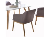 SalesFever® Tischgruppe hellgrau 140 x 90 cm Aino 5tlg. Tisch & 4 Stühle 13814 Miniaturansicht - 9