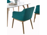SalesFever® Tischgruppe petrol 180 x 90 cm Aino 5tlg. Tisch & 4 Stühle 13822 Miniaturansicht - 9