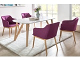 SalesFever® Tischgruppe violett 180 x 90 cm Aino 5tlg. Tisch & 4 Stühle 13812 Miniaturansicht - 2
