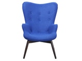 SalesFever® Skandinavischer saphirblau Sessel mit Armlehnen aus Webstoff Aksel 13730 Miniaturansicht - 3