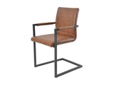 SalesFever® Baumkantentisch Stühle hellbraun 160 cm massiv COGNAC 5tlg ALESSIA 13870 Miniaturansicht - 12
