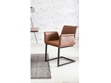 SalesFever® Baumkantentisch Stühle hellbraun Essgruppe 160 cm massiv COGNAC 5tlg GAIA 13893 Miniaturansicht - 7