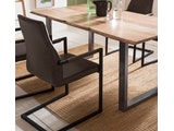 SalesFever® Baumkantentisch Stühle dunkelbraun 160 cm massiv NATUR 5tlg GIADA 13903 Miniaturansicht - 3