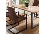 SalesFever® Baumkantentisch Stühle hellbraun 160 cm massiv NATUR 5tlg GIADA 13908 Miniaturansicht - 3