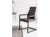 SalesFever® Baumkantentisch Stühle dunkelbraun 160 cm massiv COGNAC 5tlg GIADA 13911 Miniaturansicht - 7