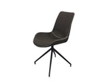 SalesFever® Esszimmerstuhl Dunkelbraun Stoff drehbar Sessel ohne Armlehnen Metall Lilou 2er Set 13659 Miniaturansicht - 5