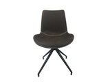 SalesFever® Esszimmerstuhl Dunkelbraun Stoff drehbar Sessel ohne Armlehnen Metall Lilou 2er Set 13659 Miniaturansicht - 6