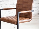 SalesFever® Baumkantentisch Stühle hellbraun 180 cm massiv COGNAC 5tlg ALESSIA 13947 Miniaturansicht - 8