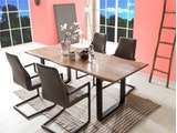 SalesFever® Baumkantentisch Stühle dunkelbraun 180 cm massiv NUSSBAUM 5tlg GIADA 13961 Miniaturansicht - 8