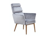 SalesFever® Sessel Anthrazit mit Armlehnen Samtstoff Relaxsessel YLVA 13999 Miniaturansicht - 1
