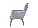 SalesFever® Sessel Anthrazit mit Armlehnen Samtstoff Relaxsessel YLVA 13999 Miniaturansicht - 4