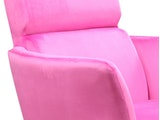 SalesFever® Sessel Fuchsia mit Armlehnen Samtstoff Relaxsessel YLVA 14000 Miniaturansicht - 6