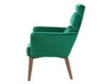 SalesFever® Sessel Tannengrün mit Armlehnen Samtstoff Relaxsessel YLVA 14001 Miniaturansicht - 4