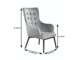 SalesFever® Sessel Petrol mit Armlehnen Samtstoff Holzbeine LIVIA 14006 Miniaturansicht - 9