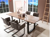 SalesFever® Baumkantentisch Stühle dunkelbraun Essgruppe 200 cm massiv NUSSBAUM 5tlg GAIA 382004 Miniaturansicht - 8