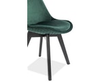 SalesFever® Esszimmerstuhl grün 2er Set Samt mit Steppung und Sitzkissen Cleo 389881 Miniaturansicht - 6