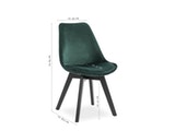 SalesFever® Esszimmerstuhl grün 2er Set Samt mit Steppung und Sitzkissen Cleo 389881 Miniaturansicht - 4