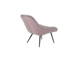 SalesFever® Loungesessel rosa XXL-Sitzfläche Steppung Samt Metall schwarz CHICAGO 390566 Miniaturansicht - 5