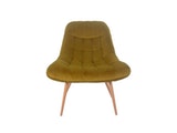 SalesFever® Loungesessel gelb XXL-Sitzfläche Steppung Samt Metall Holzoptik CHICAGO 390610 Miniaturansicht - 3