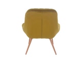 SalesFever® Loungesessel gelb XXL-Sitzfläche Steppung Samt Metall Holzoptik CHICAGO 390610 Miniaturansicht - 6