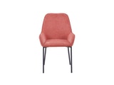 SalesFever® Polsterstuhl dusty pink 2er Set Strukturstoff mit Armlehnen Metall schwarz Stuhl LINNEA 391969 Miniaturansicht - 4