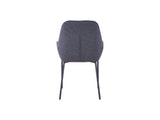 SalesFever® Polsterstuhl dunkelgrau 2er Set Strukturstoff mit Armlehnen Metall schwarz Stuhl LINNEA 391983 Miniaturansicht - 8