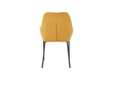 SalesFever® Polsterstuhl senfgelb 2er Set Strukturstoff mit Armlehnen Metall schwarz Stuhl LINNEA 391990 Miniaturansicht - 8