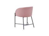 SalesFever® Polsterstuhl rose Strukturstoff mit Armlehnen Metall schwarz Stuhl SJARD 392010 Miniaturansicht - 6