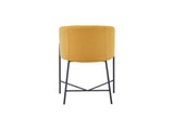 SalesFever® Polsterstuhl senfgelb Strukturstoff mit Armlehnen Metall schwarz Stuhl SJARD 392058 Miniaturansicht - 7