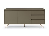 SalesFever® Sideboard Grau mit 2 Türen und 3 Schubladen Beine Messing LOTTA 393000 Miniaturansicht - 1