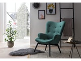 SalesFever® Polstersessel grün aus Samt ergonomische Form Anjo 394144 Miniaturansicht - 5