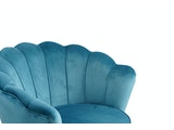 SalesFever® Muschelsessel Blau aus Samt Arielle 394205 Miniaturansicht - 4