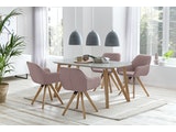 SalesFever® Essgruppe Rose 160 x 90 cm Grau Aino 5tlg. Tisch & 4 Stühle 393239 Miniaturansicht - 1