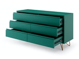 SalesFever® Kommode Grün breit mit 6 Schubladen Beine Messing LOTTA 395189 Miniaturansicht - 2