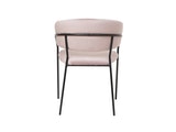 SalesFever® Stuhl Rose & Schwarz Samt mit Rückensteppung Gestell Metall Pearl 395486 Miniaturansicht - 5
