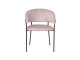 SalesFever® Stuhl Rose & Schwarz Samt mit Rückensteppung Gestell Metall Pearl 395486 Miniaturansicht - 2