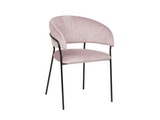 SalesFever® Stuhl Rose & Schwarz Samt mit Rückensteppung Gestell Metall Pearl 395486 Miniaturansicht - 1