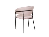 SalesFever® Stuhl Rose & Schwarz Samt mit Rückensteppung Gestell Metall Pearl 395486 Miniaturansicht - 3