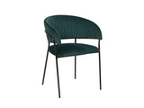 SalesFever® Stuhl Grün & Schwarz Samt mit Rückensteppung Gestell Metall Pearl 395493 Miniaturansicht - 1