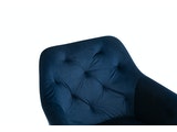 SalesFever® Armlehnstuhl Blau mit 360° Drehfunktion Samtbezug Fiona 396537 Miniaturansicht - 7